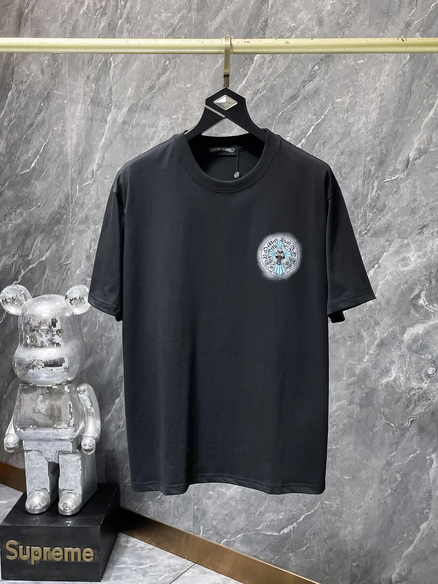 P146 New Chrome Hearts 25ss high-end version for summer! ! High-weight, environmentally friendly and high-quality top-quality fabrics 280g Crota Contrast Color Hand-stitched Button Short Sleeves Counter Synchronization 1:1 Replica Version Recommended Color: Black White Size: S, M, L, XL